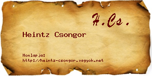 Heintz Csongor névjegykártya