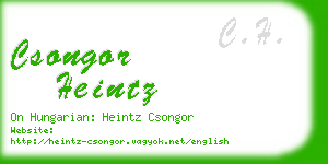 csongor heintz business card